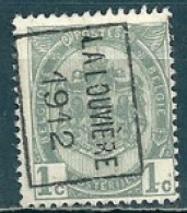 1844 Voorafstempeling Op Nr 81 - LA LOUVIERE 1912 - Positie B - Rollenmarken 1910-19