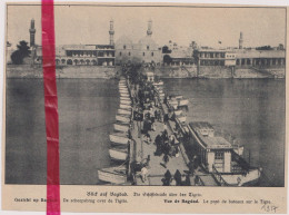 Oorlog Guerre 14/18 - Bagdad Brug Tigris, Pont De Bateaux - Orig. Knipsel Coupure Tijdschrift Magazine - 1917 - Non Classés