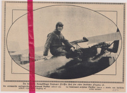 Oorlog Guerre 14/18 - Aviateur Piloot Kampflieger Leutnant Pfeiffer - Orig. Knipsel Coupure Tijdschrift Magazine - 1917 - Non Classés