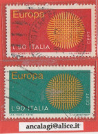 USATI ITALIA 1970 - Ref.0256D "EUROPA UNITA" Serie Di 2 Val. - - 1961-70: Oblitérés