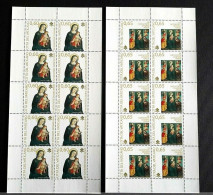 VATICANO 2009 NATALE 2 MINIFOGLI ** MNH - Blocs & Feuillets