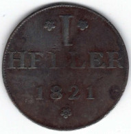 Frankfurt I Heller 1821 G(F)B (Cu.) Jaeger 10, AKS 30, Kl. Kr., Ss- - Monedas Pequeñas & Otras Subdivisiones