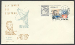 Spain, 1976, Centenary Of The Telephone, Telecommunication, FDC, Michel 2204 - FDC