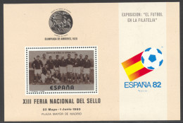 Spain, 1982, Soccer World Cup Spain, Football, Sports, Espana Exhibition, Cinderella Sheet, MNH - Herdenkingsblaadjes