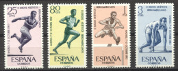 Spain, 1962, Athletics, Sports, Discus, Running, Hurdles, Sprint, MNH, Michel 1342-1345 - Nuovi