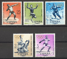 Spain, 1964, Olympic Games Tokyo And Innsbruck, Sports, MNH, Michel 1506-1510 - Ongebruikt