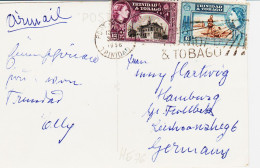 Trinidade Et Tobago , De  Port ;;;; En 1956 Sur Deux Tp Elisabeth 2  Pour L'allemagneTB - Trindad & Tobago (...-1961)