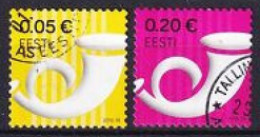 2016. Estonia. Definitives - Post Horns. Used. Mi. Nr. 863, 864 - Estland