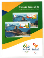 Brazil 2015 Olympic Games And Paralympic Games Rio De Janeiro 2 Special Issues In 3D In Folder MNH - Summer 2016: Rio De Janeiro