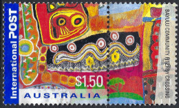 AUSTRALIA 2001 $1.50 Multicoloured, Greeting Stamp-Bayulu Community Fitsroy Falls, Used With Side Tab - Gebruikt