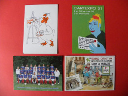 Paris - Cartexpo 31 - Sarlat 88 - France 98 - Vitri Le François  - Lot De 4 Cartes - Beursen Voor Verzamellars