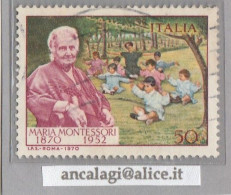 USATI ITALIA 1970 - Ref.0259 "MARIA MONTESSORI" 1 Val. - - 1961-70: Afgestempeld