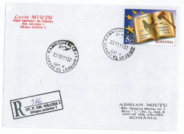 NCP 18 - 566-a European JUSTICE Civil Day, Romania - Registered - 2011 - Lettres & Documents