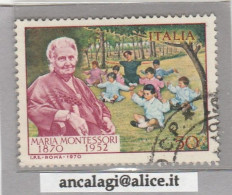 USATI ITALIA 1970 - Ref.0259B "MARIA MONTESSORI" 1 Val. - - 1961-70: Afgestempeld