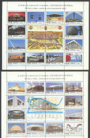 Spain, 1992, World EXPO Sevilla, Buildings, Pavillions, MNH Sheets, Michel 3036-3059 - Ongebruikt