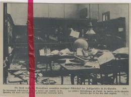 Oorlog Guerre 14/18 - St Quentin - Ruines Bibliothèque - Orig. Knipsel Coupure Tijdschrift Magazine - 1917 - Non Classés
