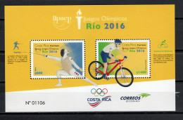 Costa Rica 2016 Olympic Games Rio De Janeiro S/s MNH - Verano 2016: Rio De Janeiro