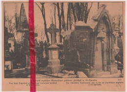 Oorlog Guerre 14/18 - St Quentin - Ruines Cimetière - Orig. Knipsel Coupure Tijdschrift Magazine - 1917 - Non Classés
