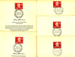 Berlin-ETB Nummer 39 Otto Suhr, Stempel-Set: ESSt A - E - 1er Día – FDC (hojas)