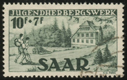 Saarland 263 I Jugendherbergswerk 10 Fr, Type I, O Geprüft - Usados