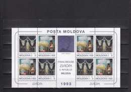 SA04 Moldova 1993 EUROPA Stamps - Contemporary Art Mint Block - Moldavie