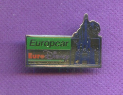 Rare Pins Eurodisney Disney Europcar La Magie Commence Le 12 Avril 1992 Q896 - Disney