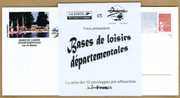 178 Lot De 10 Prêt à Poster PAP 08 Ardennes Luquet  Bases De Loisirs Départementales - Listos Para Enviar: Transplantes /Luquet