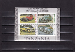 ER04 Tanzania 1986 100th Anniversary Of The Automobile MNH Minisheet - Tanzania (1964-...)