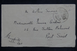 ROYAUME UNI - Enveloppe En FM D'un Soldat Anglais (origine Indienne) Pour Port Saïd En 1919 - L 151198 - Covers & Documents