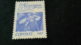 NİARAGUA-1987   1   CORD     DAMGALI - Nicaragua