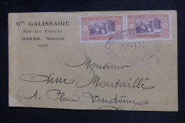 SÉNÉGAL - Enveloppe ( Retaillée En Bas ) De Dakar Pour Paris Avec Cachet Du Bateau " Asie" - L 151200 - Storia Postale