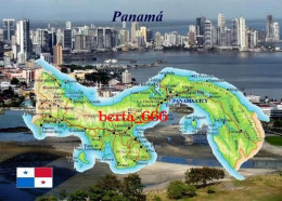 Panama Country Map New Postcard * Carte Geographique * Landkarte - Panama