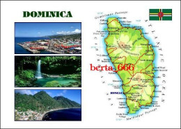 Dominica Country Map New Postcard * Carte Geographique * Landkarte - Dominique