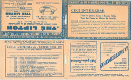 FRANCE - Carnet Série 153 RP Couverture Vide Thé Lipton - 50c Semeuse Lignée Rouge IIB - YT 199 C44 / Maury 113 - Alte : 1906-1965