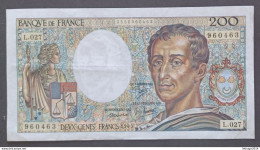 BANKNOTE MONEY PAPER 200 FRENCH FRANCS 1984 SERIES NL 027 - 200 F 1981-1994 ''Montesquieu''