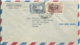 GRECE LETTRE PAR AVION 1100 Apx ATHENES POUR PARIS DE 1947   LETTRE COVER - Storia Postale