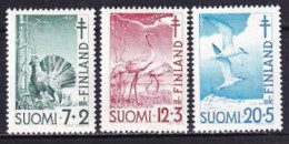 1951. Finland. Birds. MNH. Mi. Nr. 413-15 - Unused Stamps