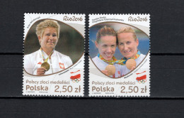 Poland 2016 Olympic Games Rio De Janeiro, Gold Medal Winners Set Of 2 MNH - Sommer 2016: Rio De Janeiro