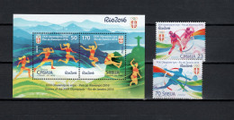 Serbia 2016 Olympic Games Rio De Janeiro Set Of 2 + S/s MNH - Summer 2016: Rio De Janeiro