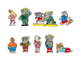 Série Complète De 10 Fèves Babar Et Les Aventures De Badou - Tekenfilms