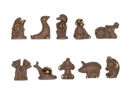 Série Complète De 10 Fèves Animaux Chocolat - Animals