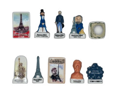 Série Complète De 10 Fèves Gustave Eiffel, Un Génie De Fer 2023 - Personajes