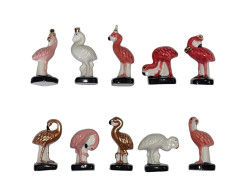 Série Complète De 10 Fèves Flamants Roses - Animali