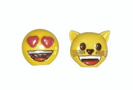 Série Complète De 2 Fèves Emoji Mini Médium - Sonstige & Ohne Zuordnung