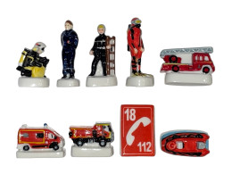 Série Complète De 9 Fèves Profession Sapeurs Pompiers - Personnages