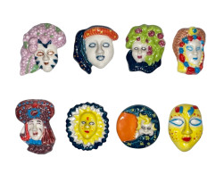 Série Complète De 8 Fèves Pasquier - Masques De Venise - Région