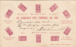 STAMPS - Belgium - Le Langage Des Timbres En 1901 - Stamps (pictures)