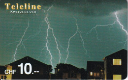 Nº 1201 TARJETA DE SUIZA DE TELELINE DE UN RAYO (RAY-RELAMPAGO-ORAGE) - Switzerland