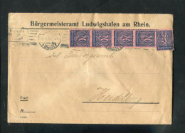 "DEUTSCHES REICH" 1923, Dienstmarke Mi. 72 MeF Auf Dienstbrief Ex Buergermeisteramt Ludwigshafen Nach Heidelberg (R0153) - Servizio