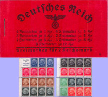 REICH 1937 - MH 37.4 ONr. 8 Markenheftchen / Carnet / Booklet ** - Hindenburg - Markenheftchen